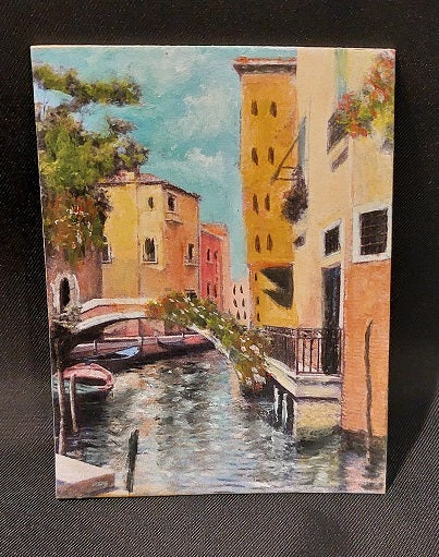 Oil Painting, Venetian Lagoon Canal