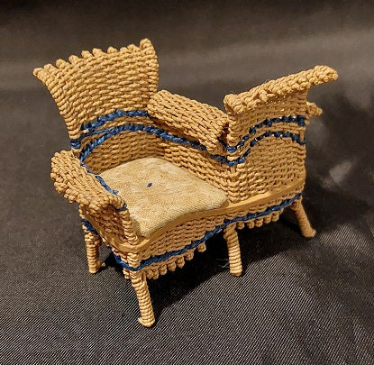 1/2" Scale Wicker Courting Chair