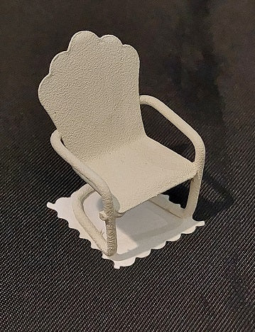 1/4" Scale Patio Chair, White