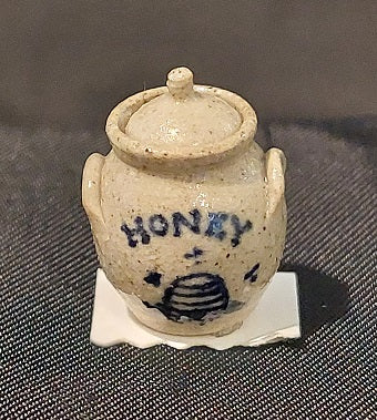 Stoneware Honey Pot with Lid