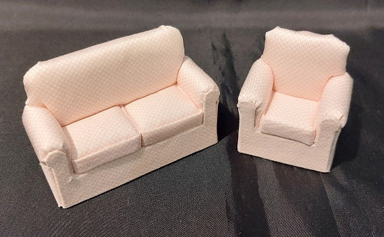 1/2" Scale Living Room Set, 2pc, Pink