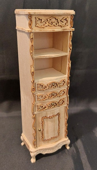 Tall Fancy Display Case, Unfinished