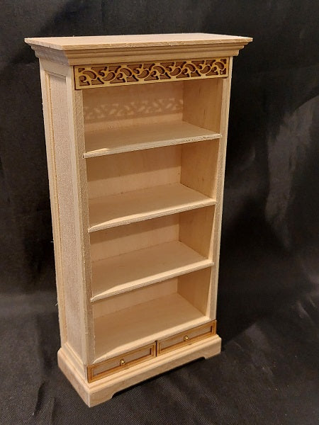 4-Shelf Bookcase Unit with 2 Drawers, Unfinished