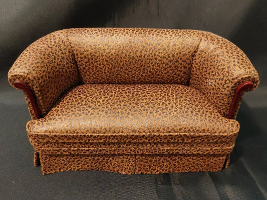 Modern Club Sofa, Oxford, Mahogany