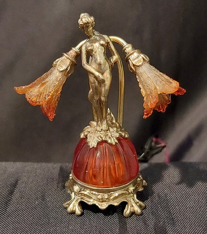 Bronze Ricardo on Globe Lamp, Amber