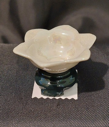 Lusterware Bowl on Black Stand