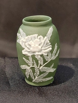 Wedgewood Vase with Rose, Green