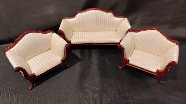 Loveseat & 2 Arm Chairs, Mahogany