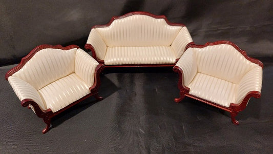 Loveseat & 2 Arm Chairs, Mahogany