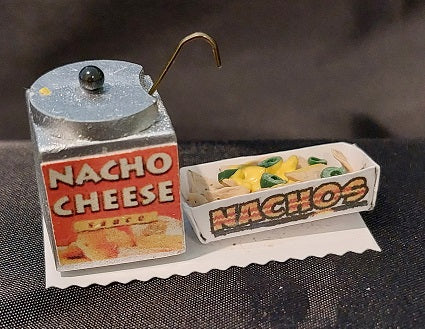 Nacho Cheese Dispender with Nachos