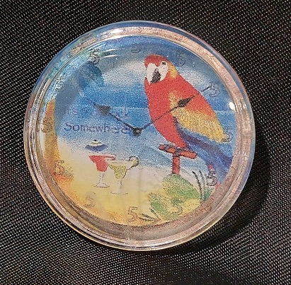 Parrot Beach Clock