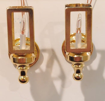 Coach Light Pair, Brass, NO TOP