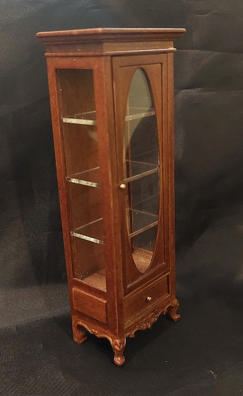 American Victorian Display Cabinet, Walnut, Small