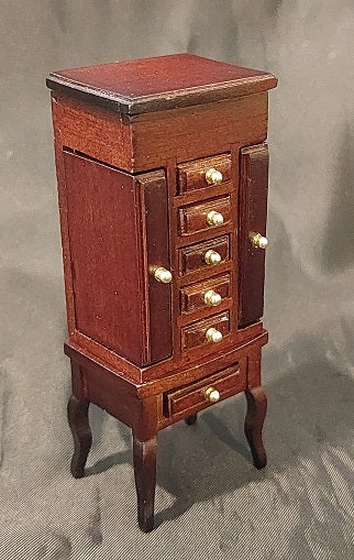 Jewelry Cabinet, Mahogany