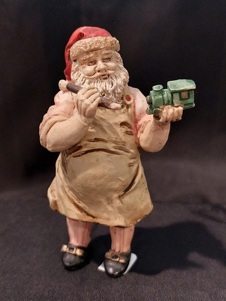 1/2" Scale Santa Working in Workshop, Resin