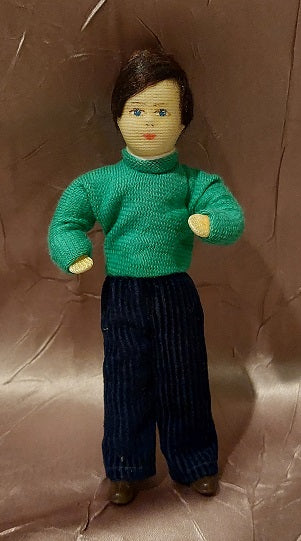 Teen Boy Doll, Blue Corduroy