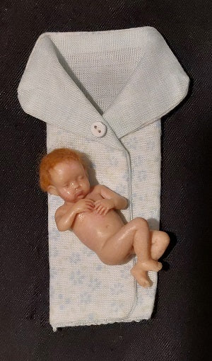 Sleeping Baby Boy Doll with Bunting