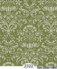 Annabelle Damask, Green Wallpaper