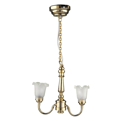 Double Frosted Tulip Chandelier