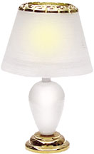 White Teardrop Table Lamp Disc