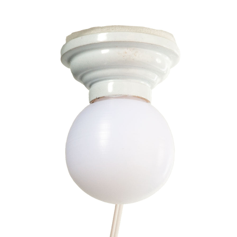 White Globe Ceiling Lamp Disc