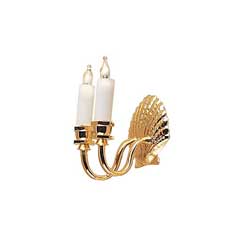 Double Candle Shell Wall Sconce