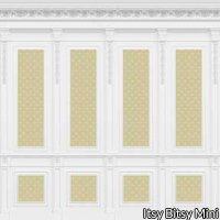 French Wall Panel, Yellow Wallpaper