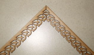 Angled Gingerbread Trim, 45 Degrees, 2pc