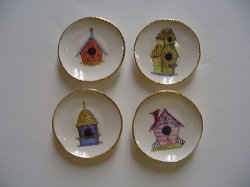 Birdhouse Plate, 4pc