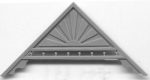 1/4" Scale Sunburst Gable Trim