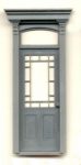 1/2" Scale Victorian Working Door, Flat Pediment