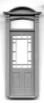1/2" Scale Victorian Working Door with Arch Pediment