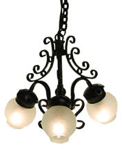 3-Light Black Chandelier