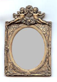 Cupid Oval Framed Mirror