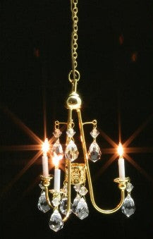 Crystal Chandelier in Gold