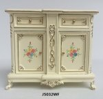 Sideboard White with Flowers