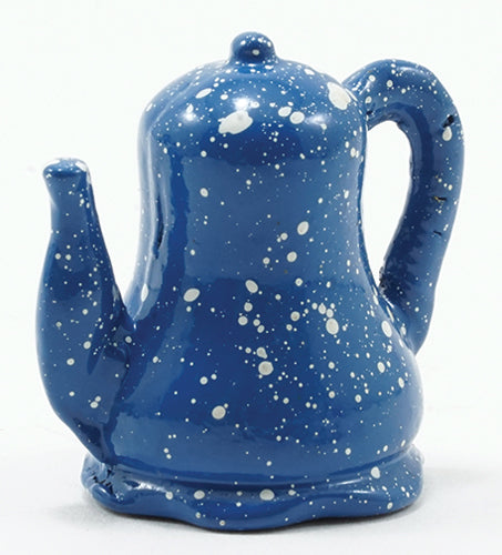 Spatterware Teapot, Blue