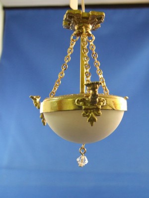 Candle Dome Ceiling Light, Solid Brass