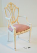 Handpainted Chair, Pink Suede