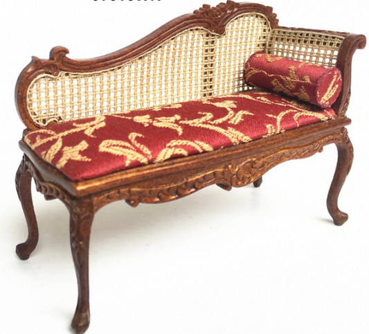 French Rocco Couch, Louis XV, Walnut