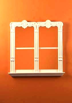McAllister Carved Double Window, White