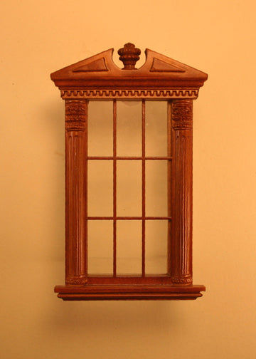 Corinthian Carved Single Window, Walnut