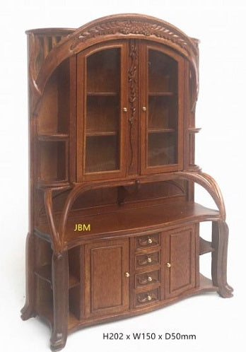 Art Nouveau Cabinet, Walnut