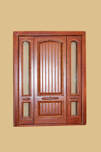 Provincial Door with Side Lights, Walnut