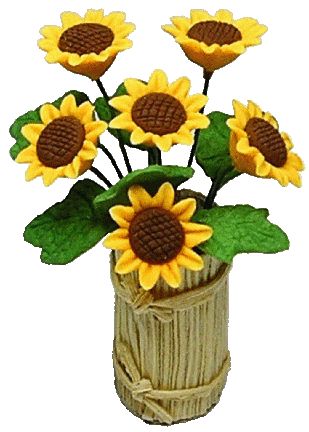 Sunflowers in Country Planter