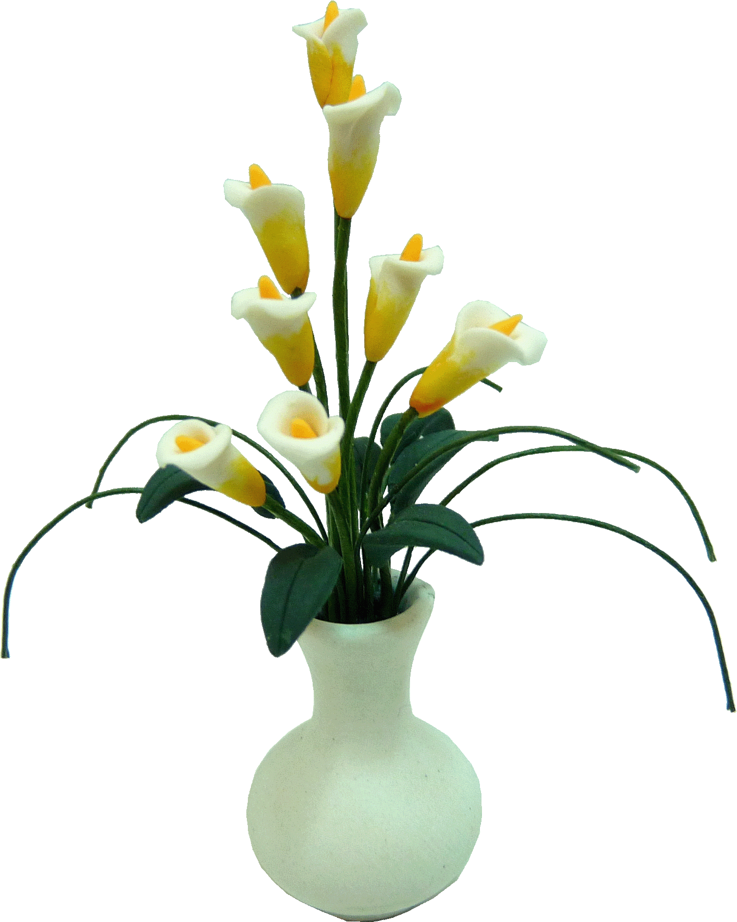 Easter Calla Lilies in White Vase