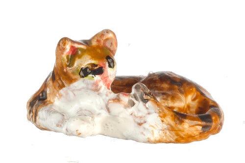 1/4" Scale Cat, Brown, Laying