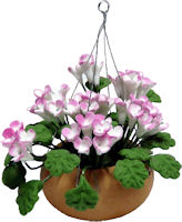 Pink and White Hanging Floral Arrangement