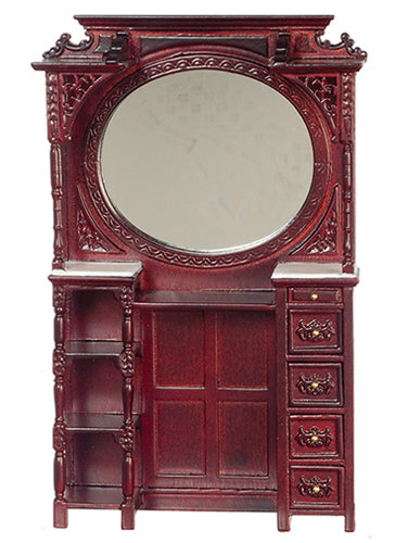 Victorian Barber Cabinet, Mahogany