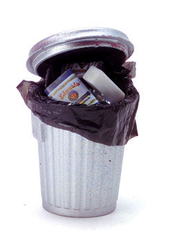 Garbage Can with Trash